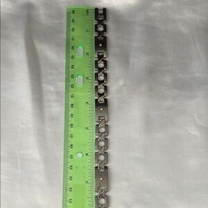 Men's Titanium  18k with Diamond Accent Chain Bracelet